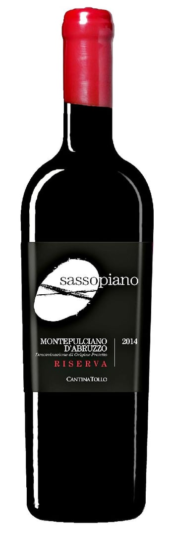Sassopiano - Montepulcano D`Abruzzo Riserva DOC Rotwein - 6 x 0,75 l Flaschen