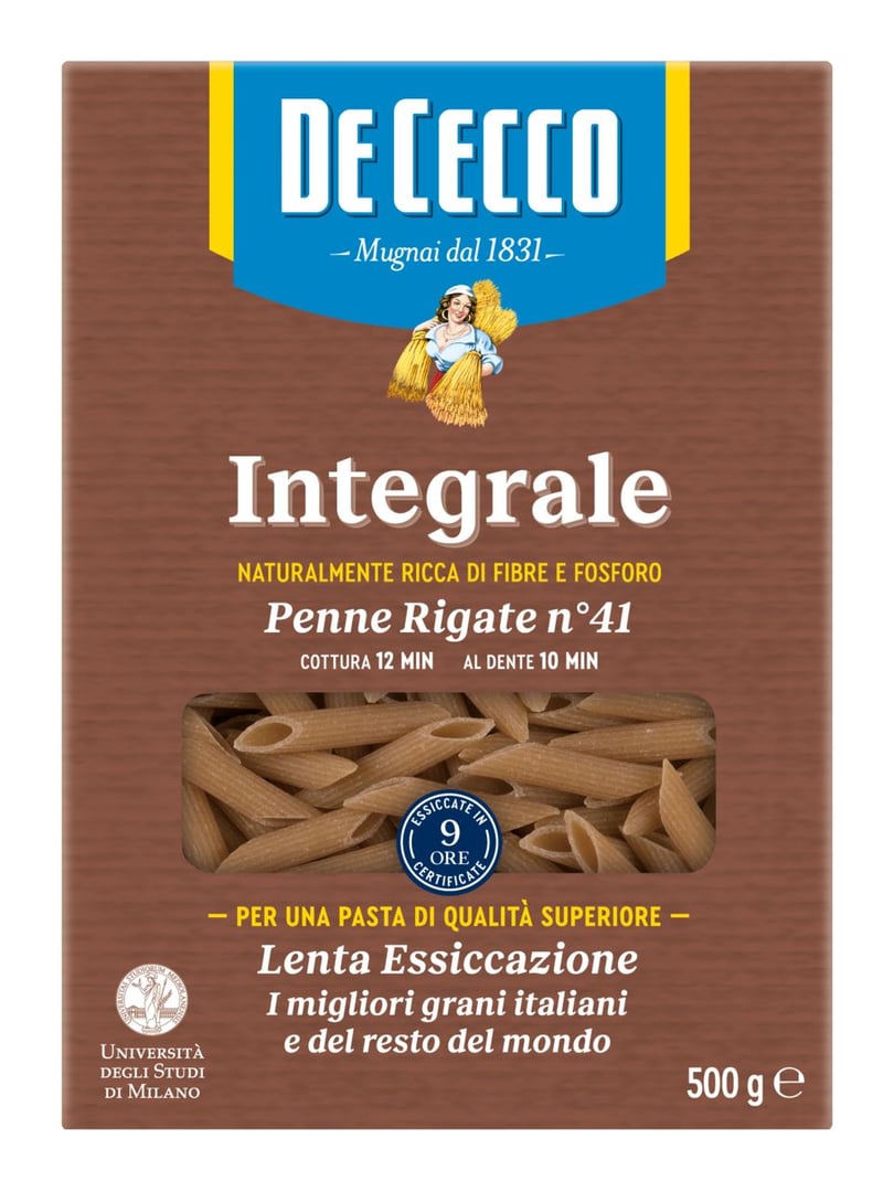 De Cecco - Pasta Integrali Penne Rigate 41 - 500 g Schachtel