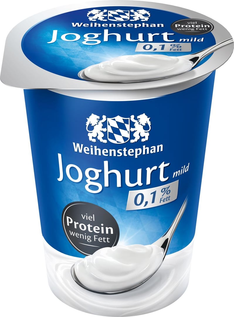 Weihenstephan - Naturjoghurt mild 0,1 % Fett 500 g Becher