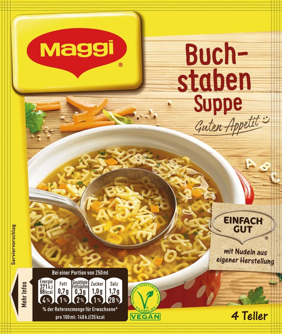 Maggi - Guten Appetit Suppe Buchstaben - 100 g Beutel