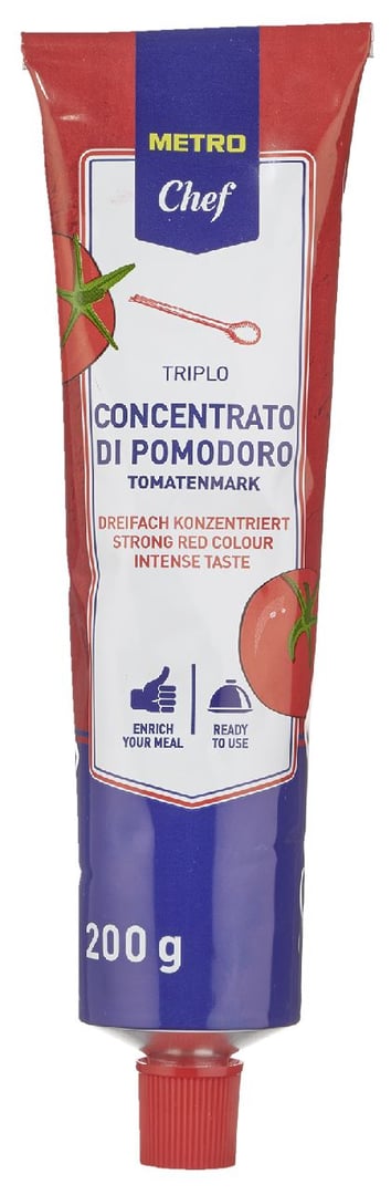 METRO Chef - Tomatenmark 3-fach konzentriert - 200 g Tube