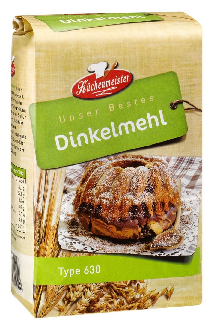 Kuchenmeister - Dinkelmehl Type 630 1 kg Packung