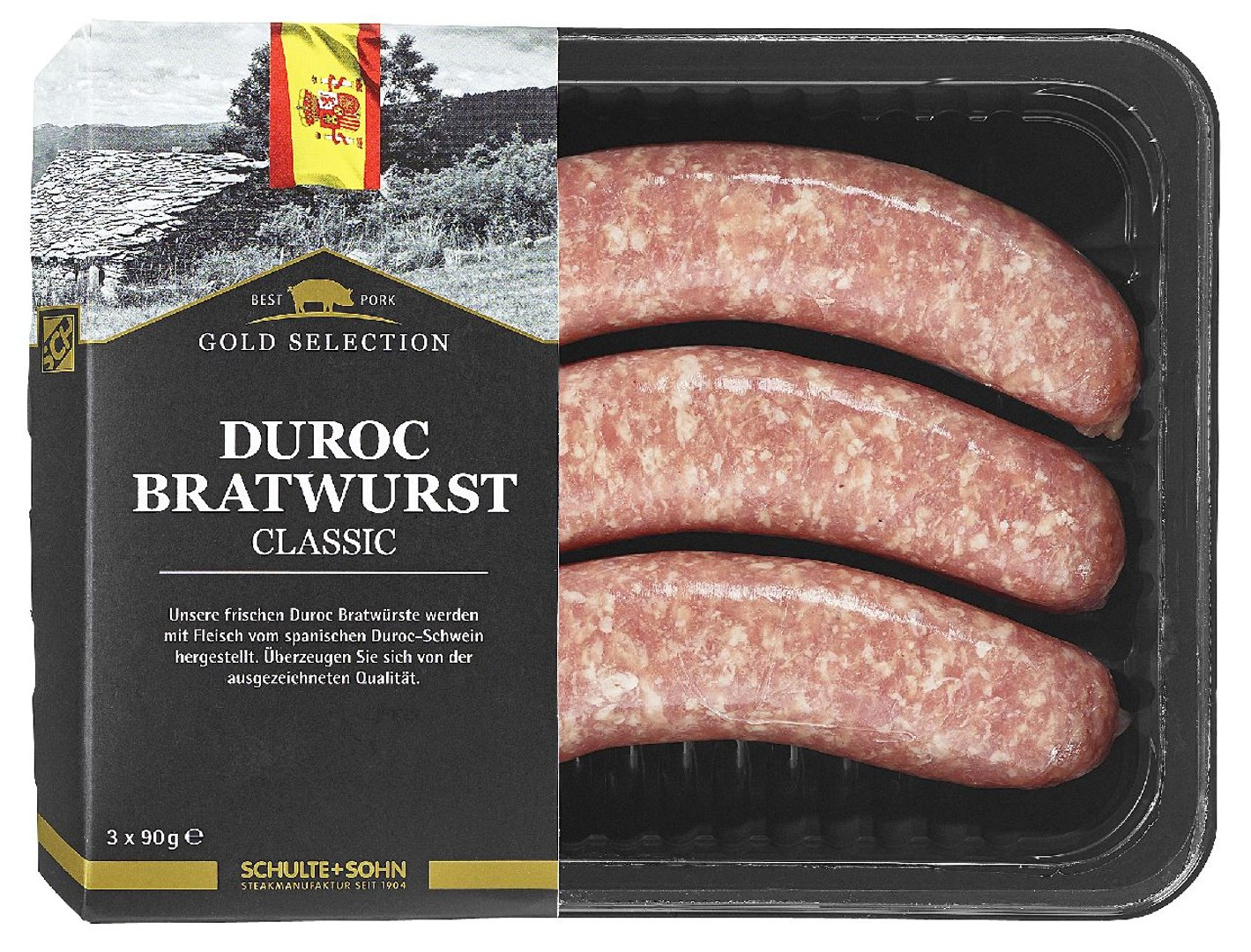 Schulte & Sohn - Bratwurst Duroc mit Durocschweinefleisch - 270 g Packung