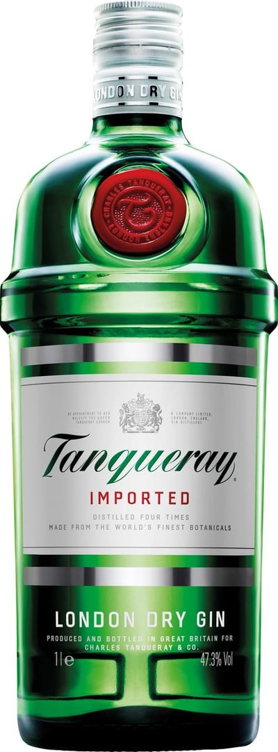 Tanqueray - Dry Gin 47,3 % Vol. 1 l - 1 x 1 l Flasche