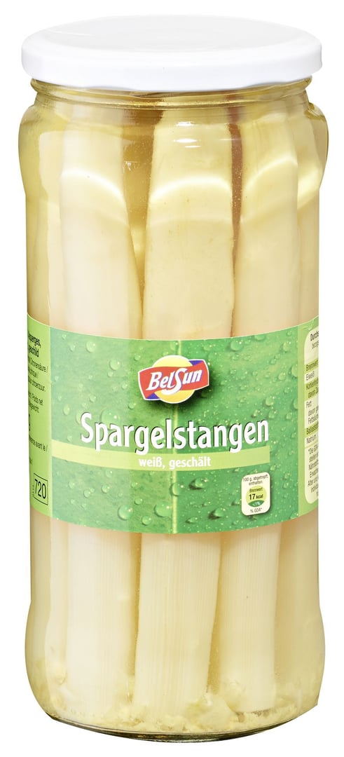 BelSun - Fine Food Stangenspargel handgeschält - 720 ml Tiegel