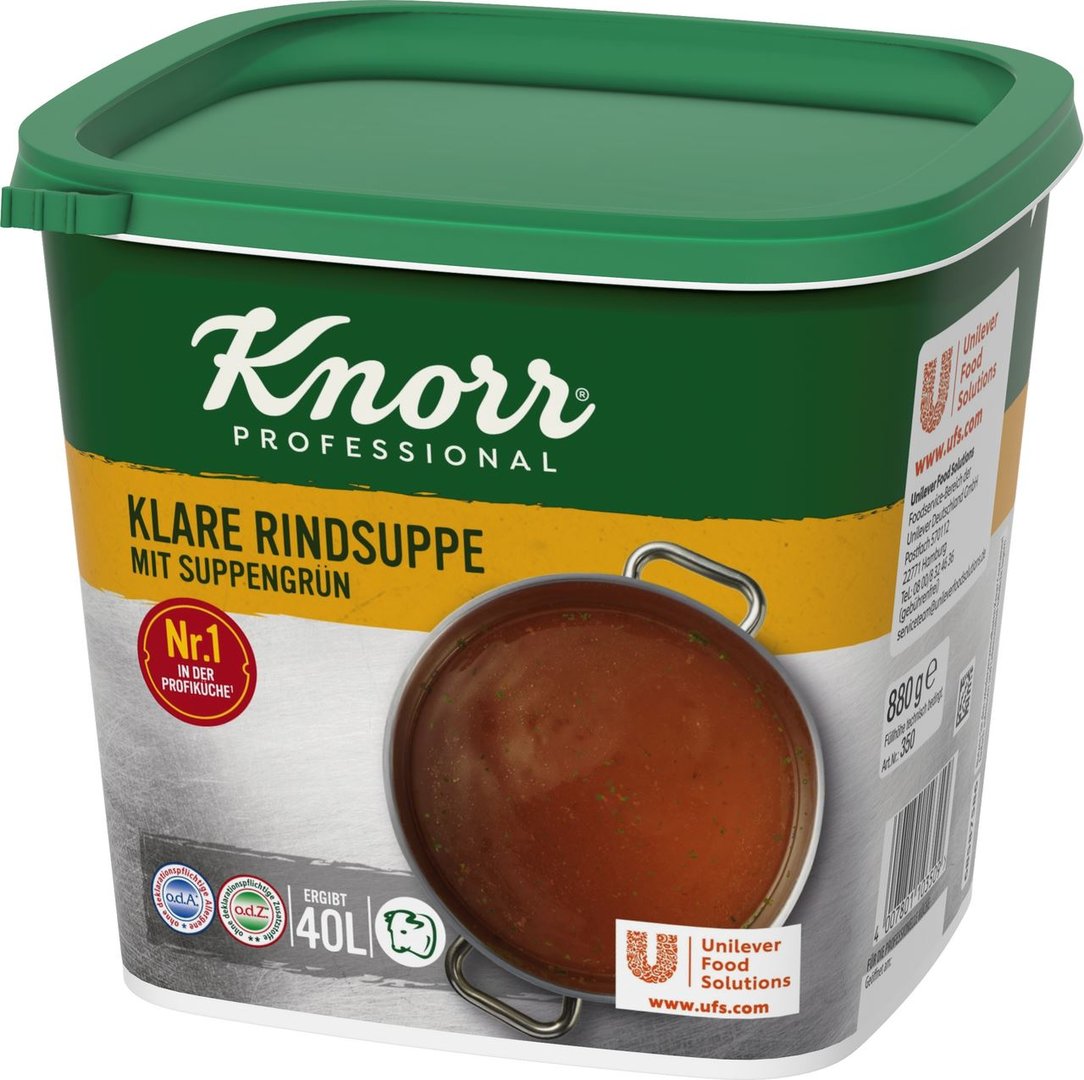Knorr - Klare Rindsuppe mit Suppengrün - 880 g Dose