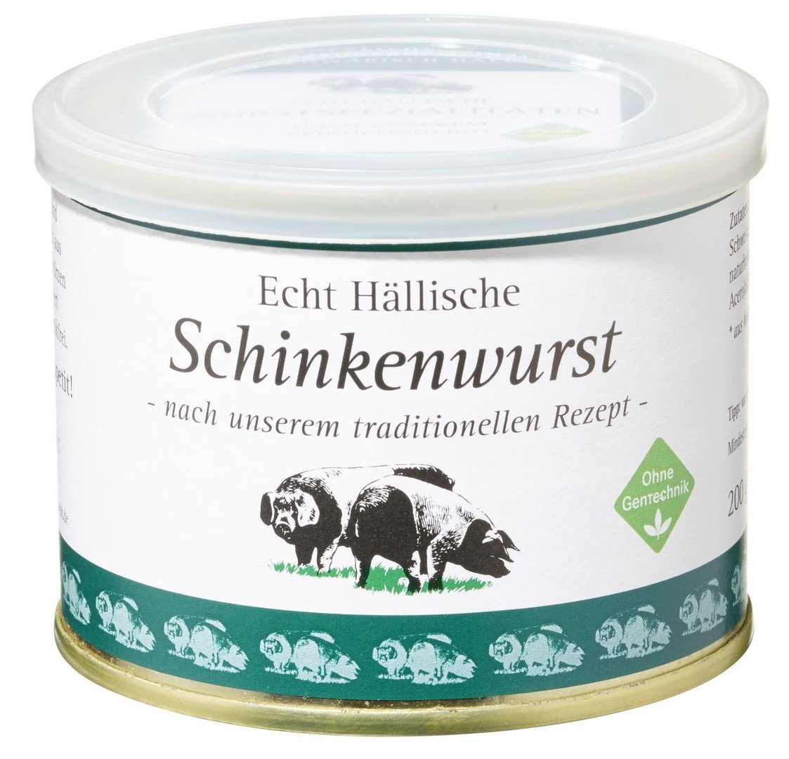 Echt Hällische - Schinkenwurst Schwein - 1 x 200 g Dose