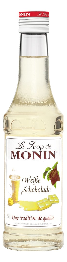 Monin - Sirup Weiße Schokolade Glas - 6 x 0,25 l Flaschen