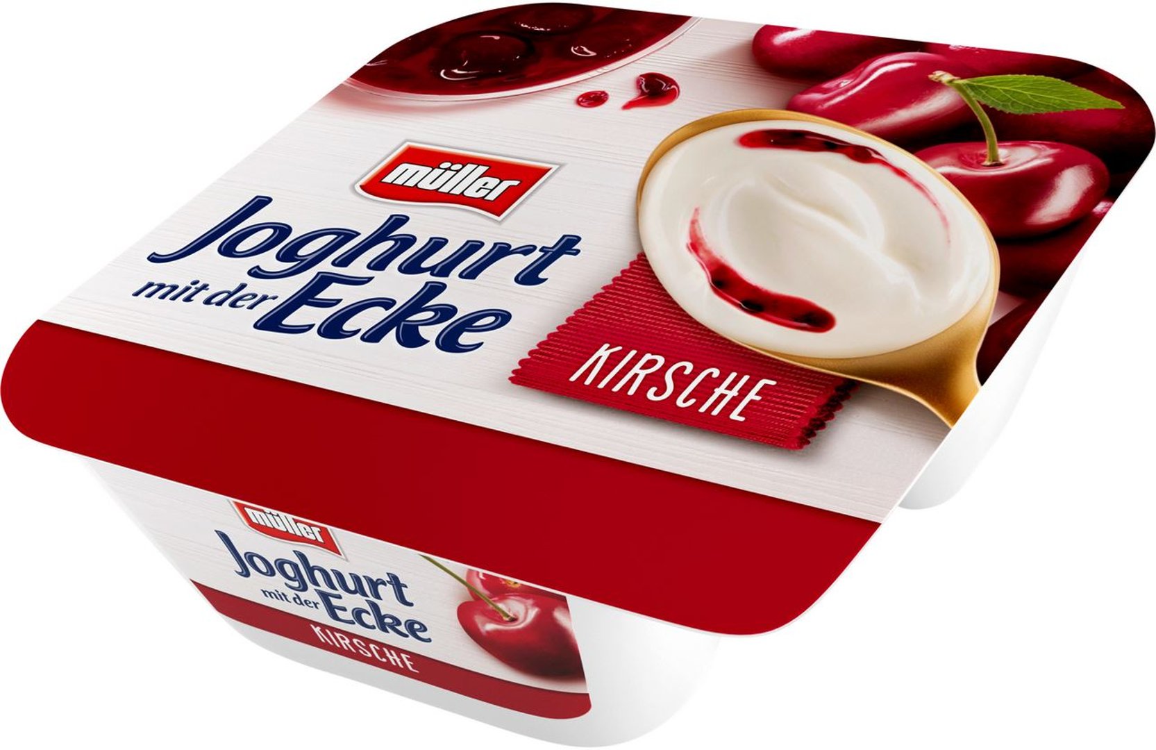 müller - Joghurt mit der Ecke Kirsche 3,5 % Fett im Milchanteil - 150 g Becher
