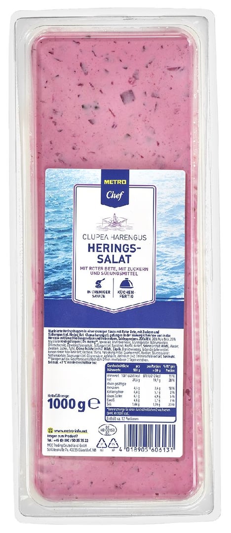 METRO Chef - Roter Heringssalat gekühlt - 1 kg Schale