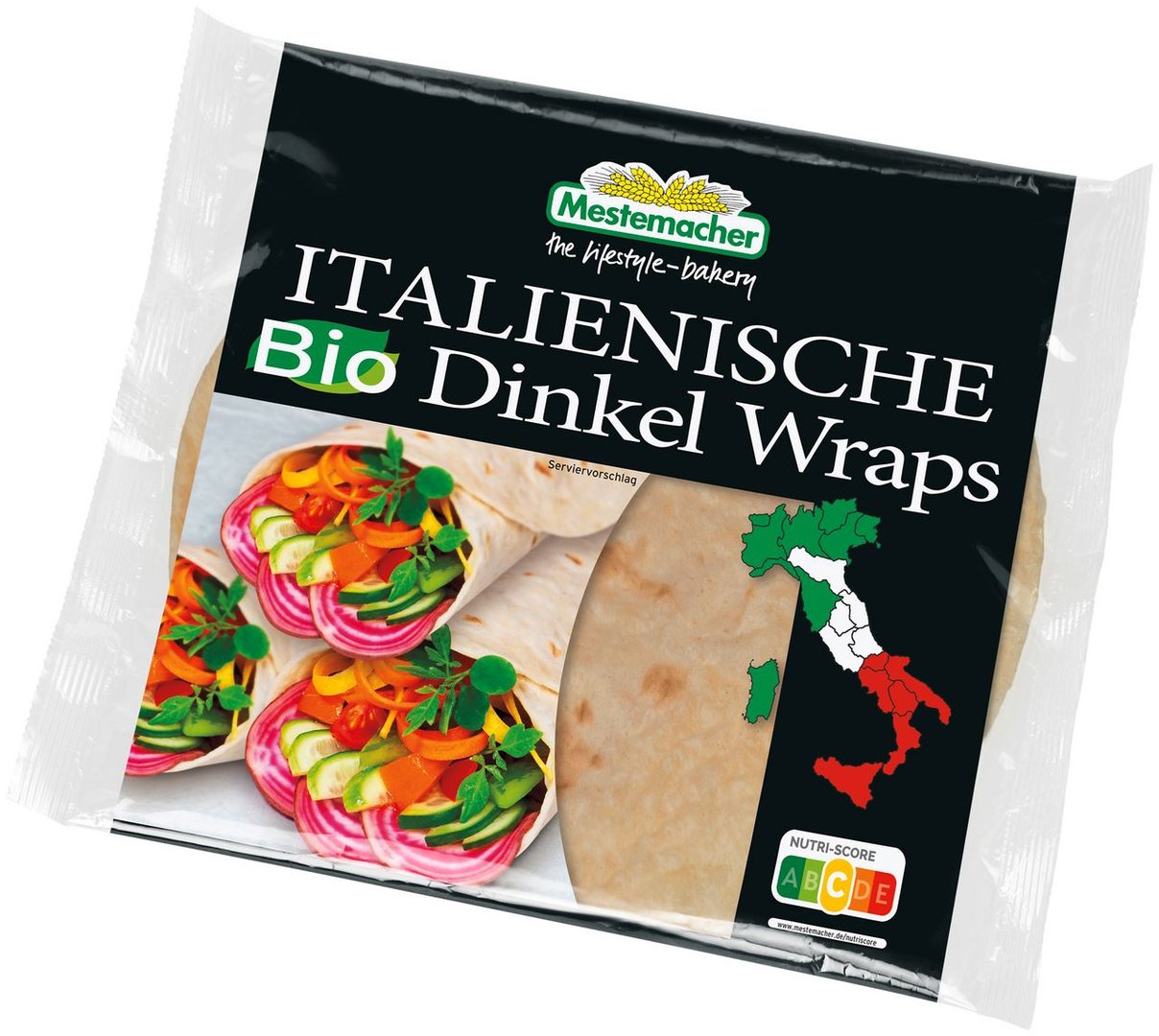Mestemacher - Bäckerei Amburgo Bio Italienische Dinkel Wraps - 2 x 225 g Stück