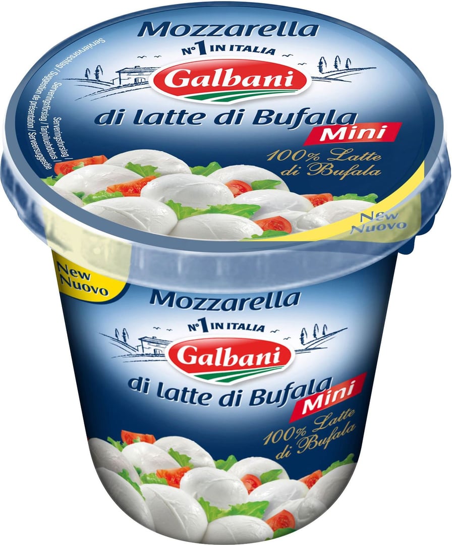 Galbani - Mozzarella Bufala mini 52 % Fett - 1 x 150 g Beutel