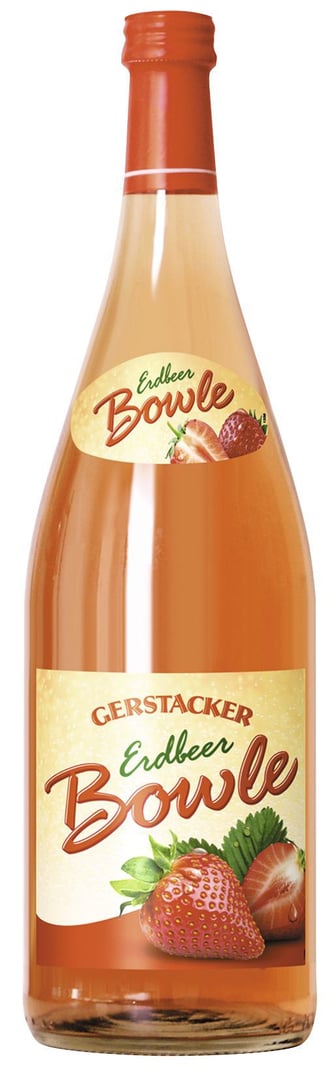 Gerstacker - Erdbeer Fruchtbowle Bowle auf Weinbasis mit Erdbeergeschmack 6 x 1 l Flaschen