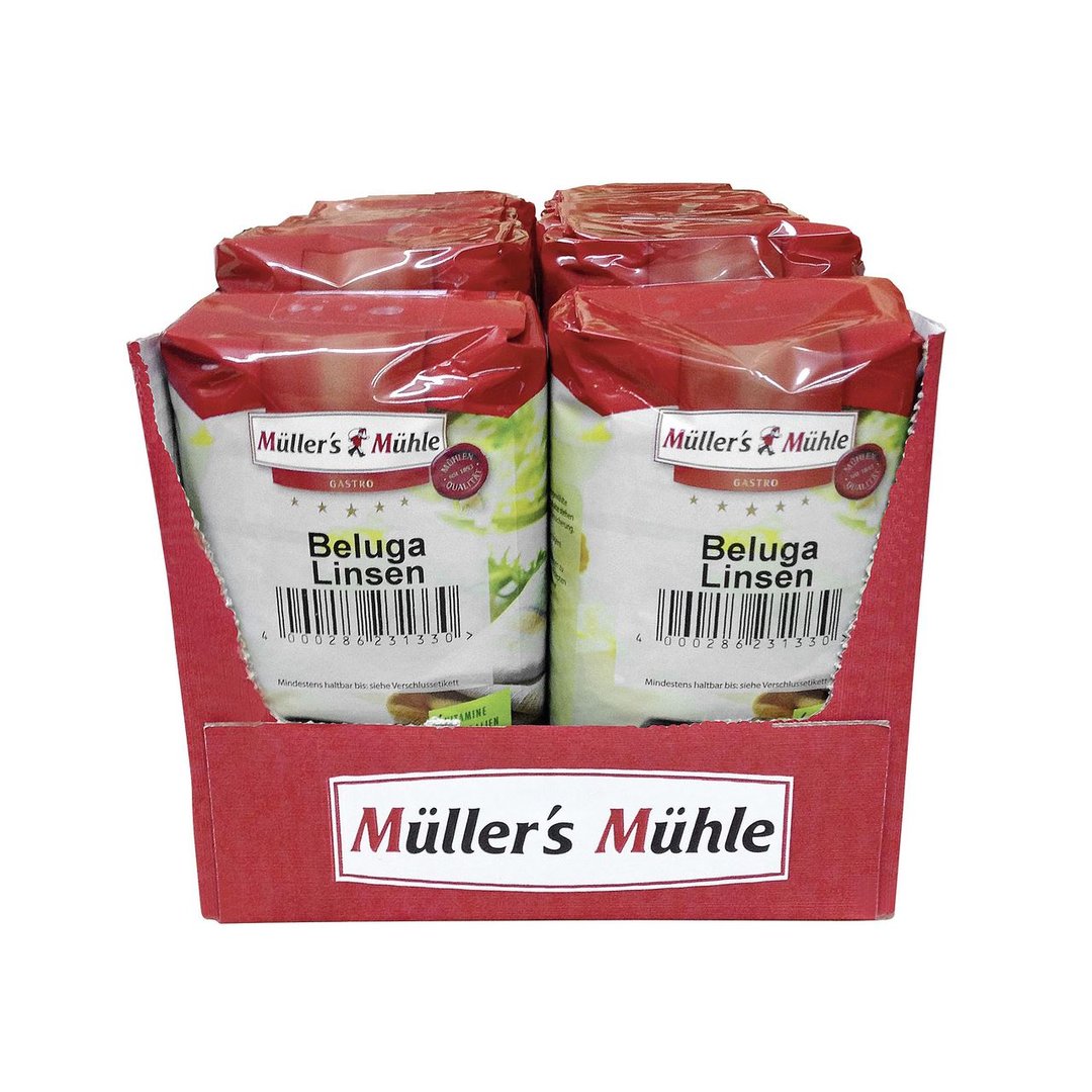 Müller's Mühle Beluga Linsen 10 x 1 kg Beutel