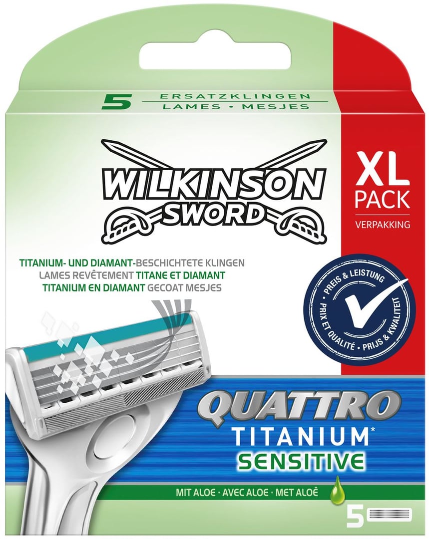 Wilkinson Sword Einwegrasierer Quattro Titanium Sensitive - 31 g Packung