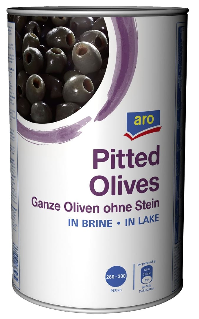 aro - Oliven geschwärzt, ohne Stein - 4,25 l Dose