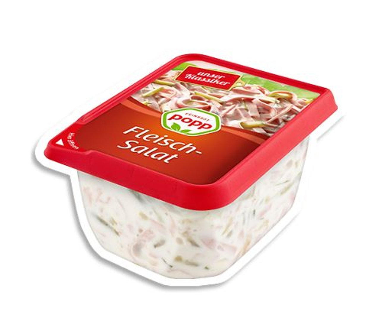 Popp - Feinkost Fleischsalat aus Schweinefleisch - 1 x 400 g Becher