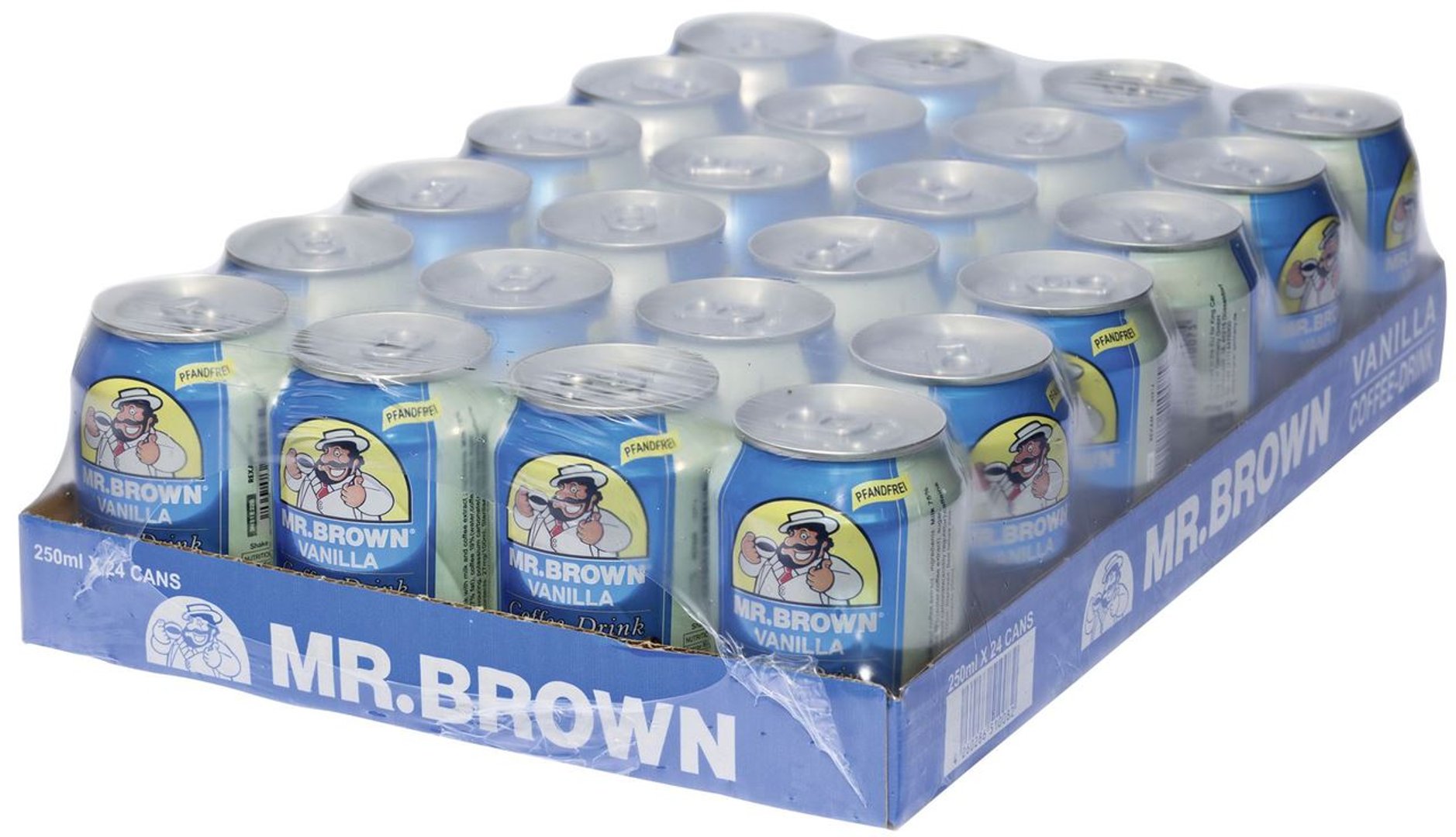 Mr. Brown - Vanilla Coffee Drink - 24 x 250 ml Dosen