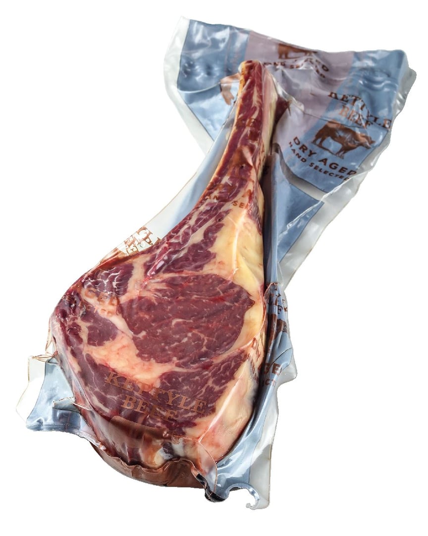 Kettyle Irish Foods - Dry Aged & Hand Selected irish Tomahawk Steak, ca. 4 -5 cm dick - ca. 0,7 - 1,2 kg Stück