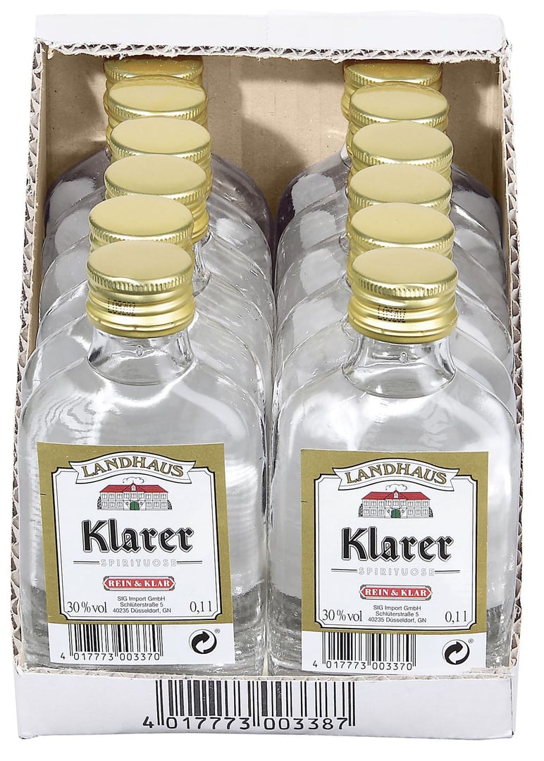 Landhaus - Klarer 30 % Vol. 12 x 0,1 l Flaschen