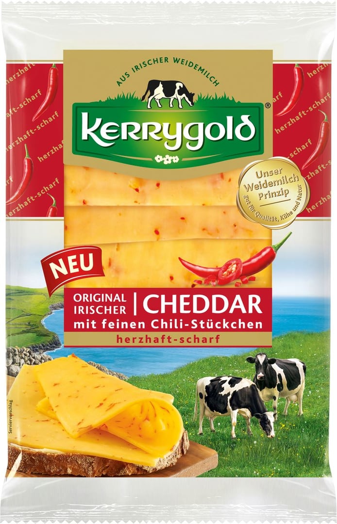 Kerrygold - Cheddar Chili - 1 x 125 g Packung
