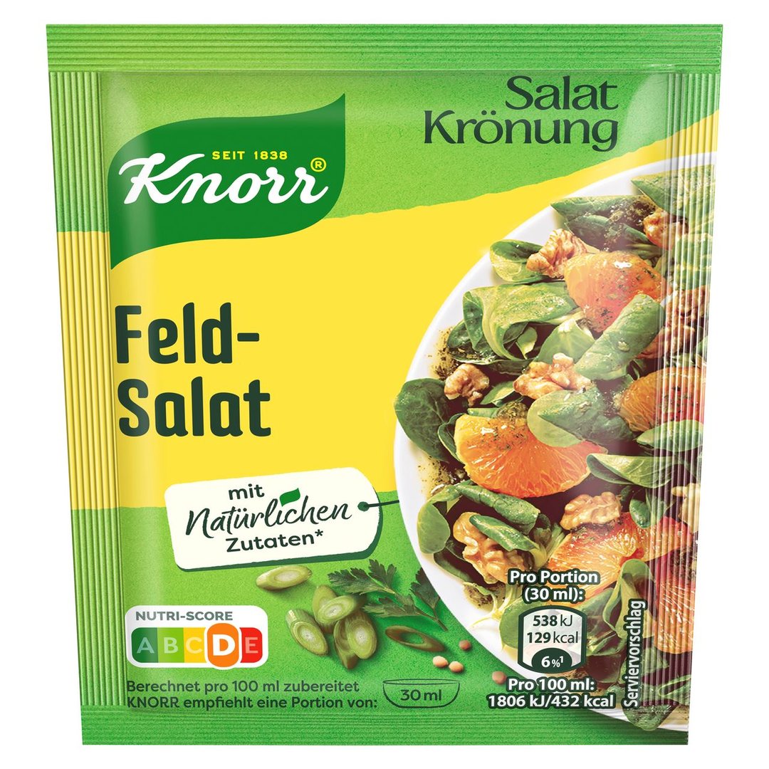 Knorr - Salatkrönung 5er-Pack Feldsalat - 40 g Beutel
