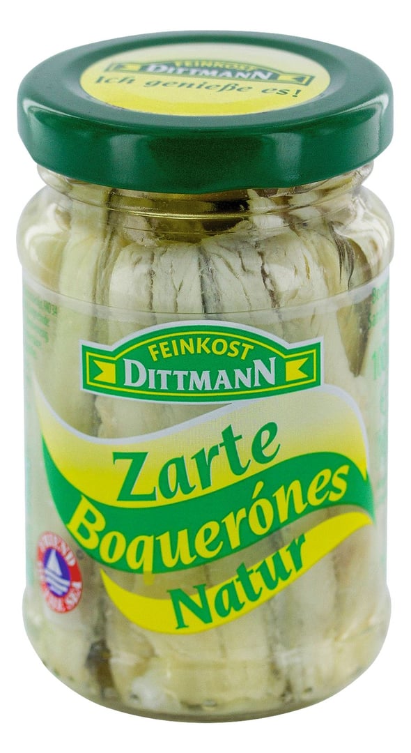 Feinkost Dittmann - Boquerones/Sardellenfilets natur - 100 g Tiegel