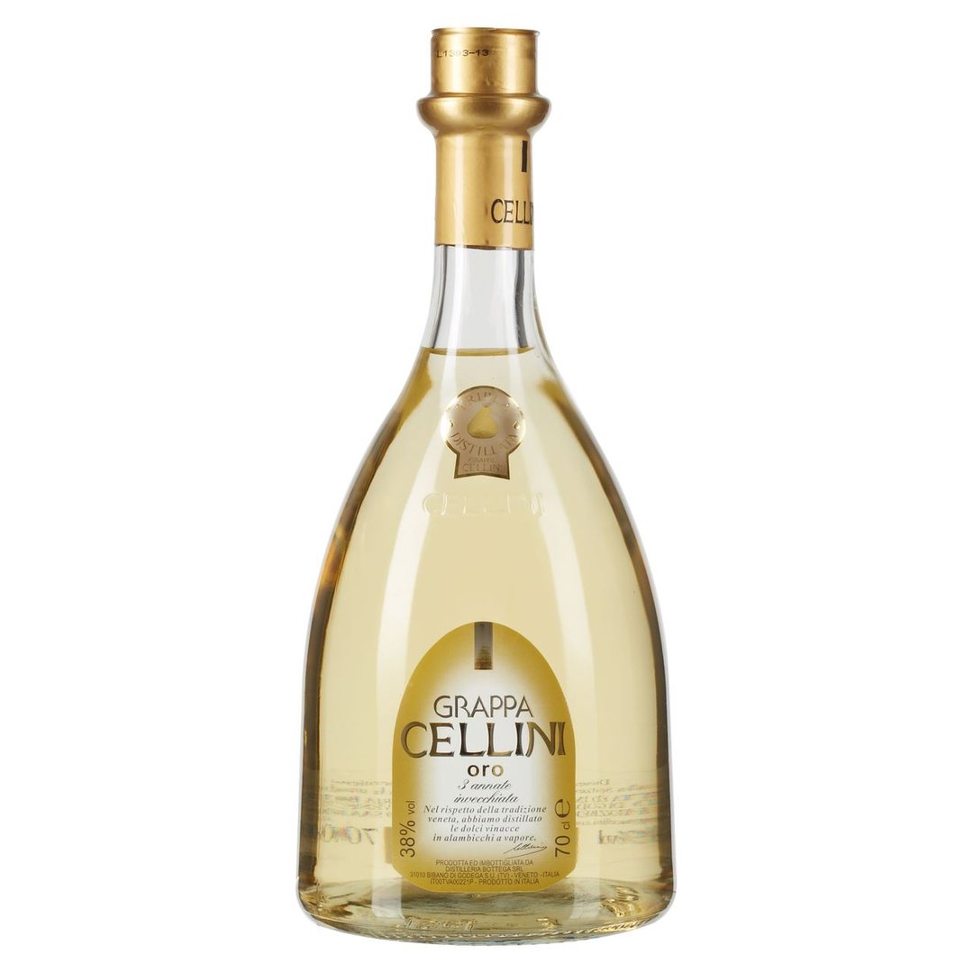 Cellini - Grappa Cellini Oro 38% - 0,70 l Flasche