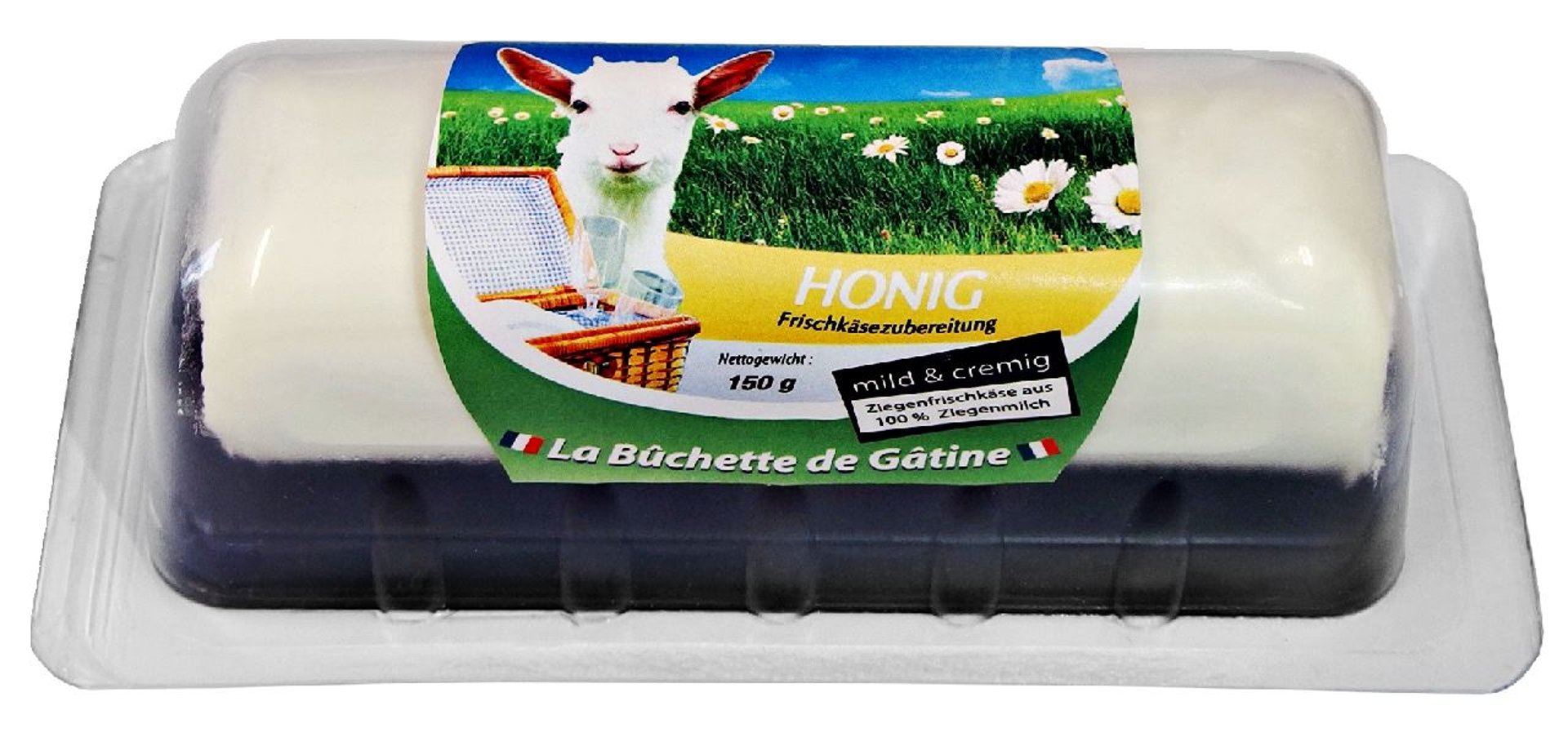 La Buchette de Gatine - Ziegenfrischkäse Honig - 150 g Stück
