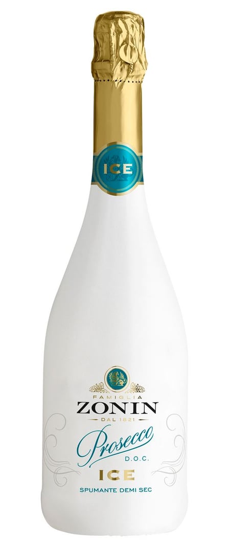 Zonin - Prosecco Ice Spumante Schaumwein halbtrocken - 6 x 750 ml Flaschen