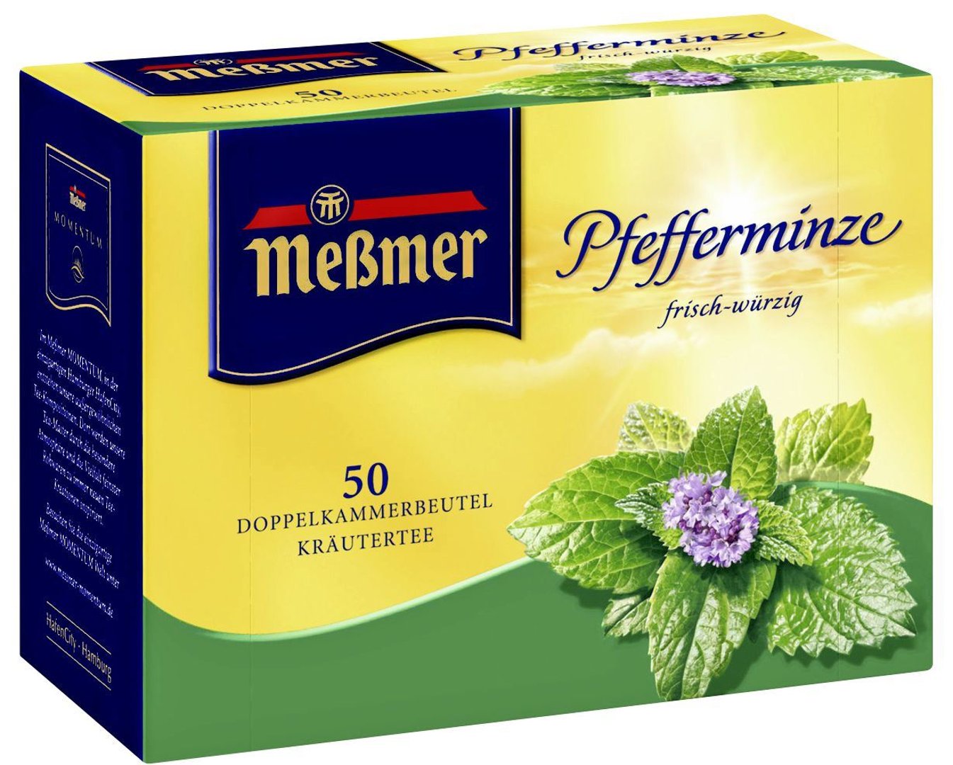 MEßMER - Pfefferminztee 50 Teebeutel - 112 g Faltschachtel