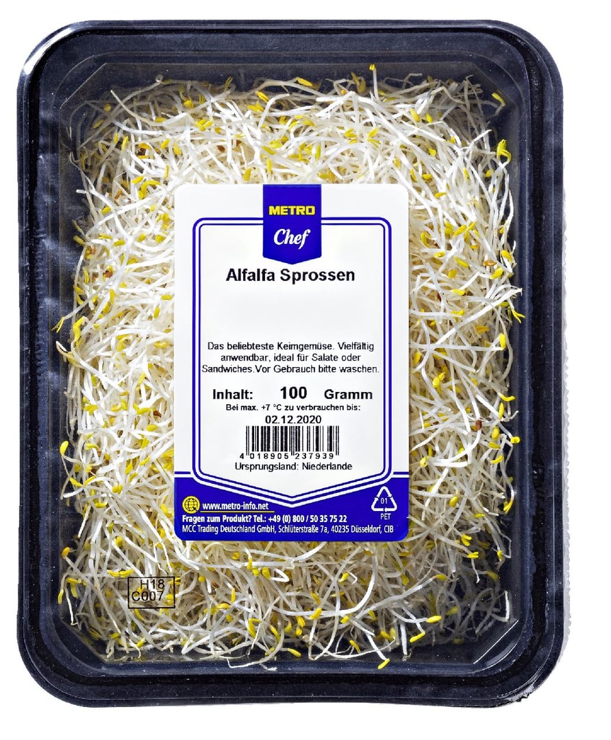 METRO Chef - Alfalfa Keime, küchenfertig - 4 x 100 g Schalen auf Vorbestellung
