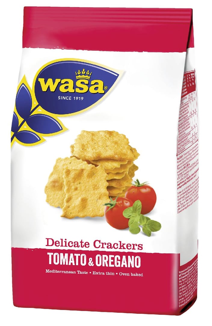 Wasa - Delicate Crackers Tomato - 160 g Paket