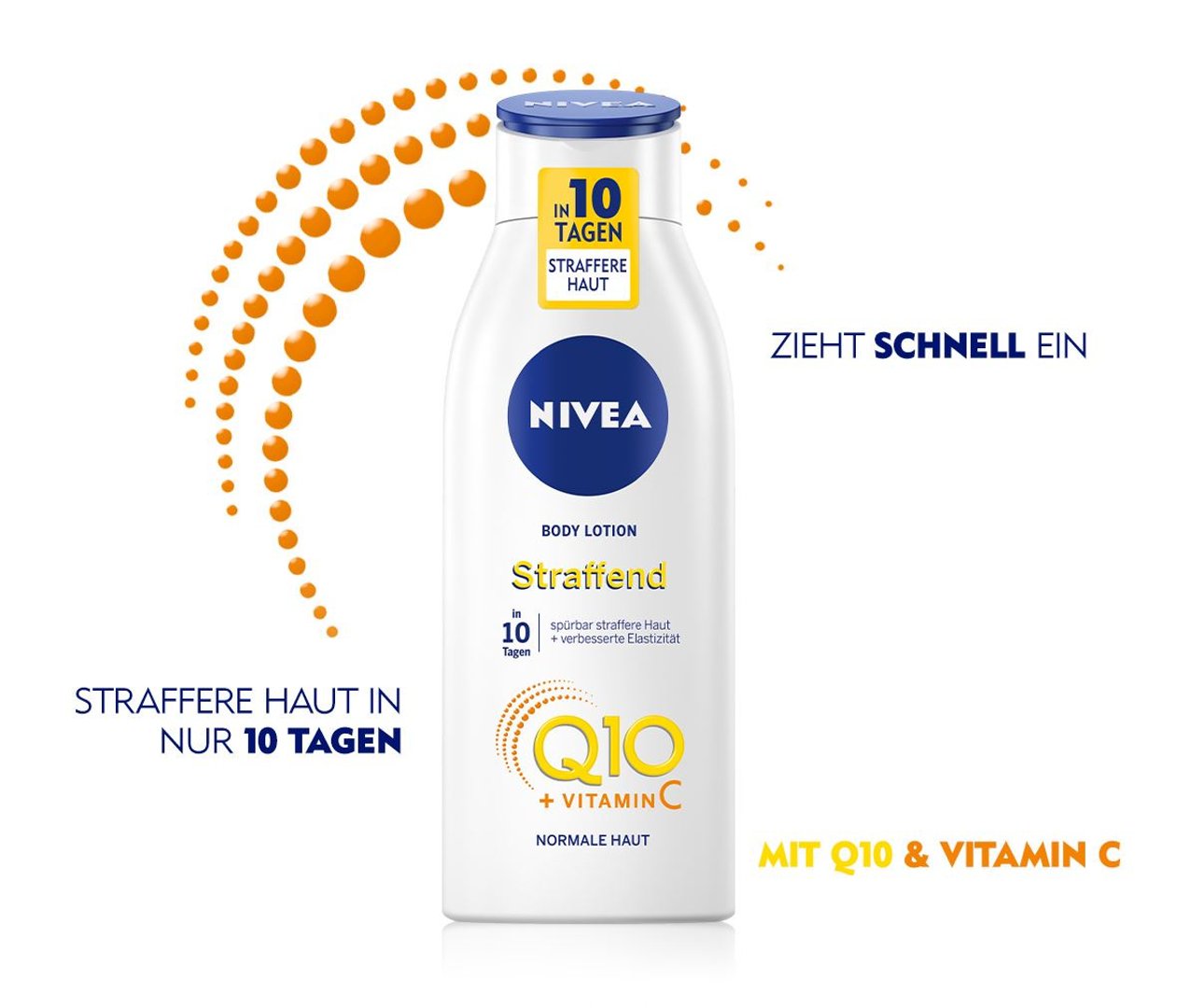 Nivea Q10 + Vitamin C Hautstraffende Body Lotion für normale Haut - 400 g Flasche