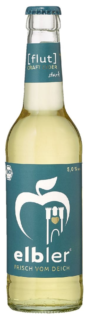 Elbler - Bio Flut Cider Cidre fruchtig - 4 x 0,33 l Packung