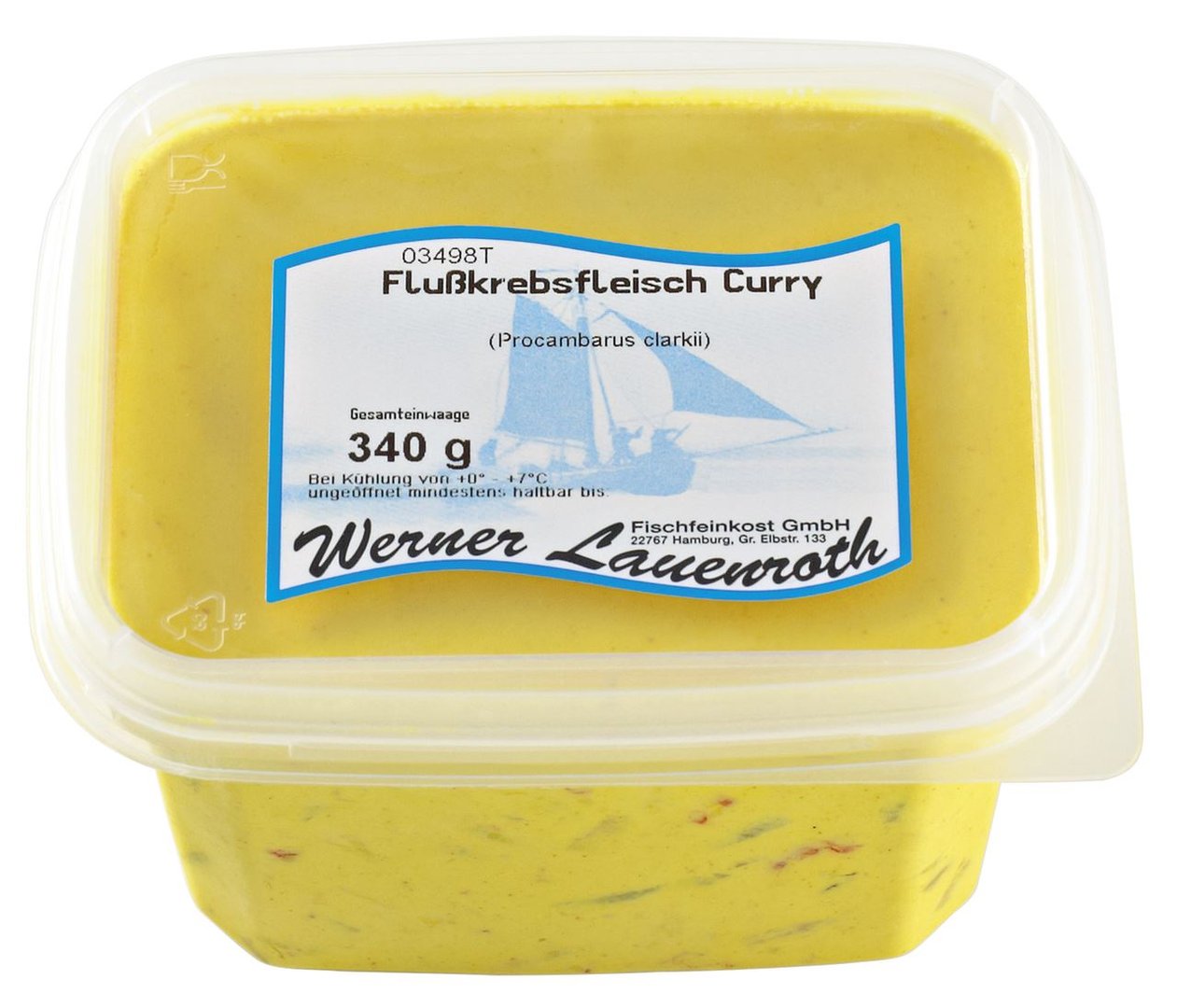 Werner Lauenroth - Flusskrebsfleisch Curry 340 g Becher