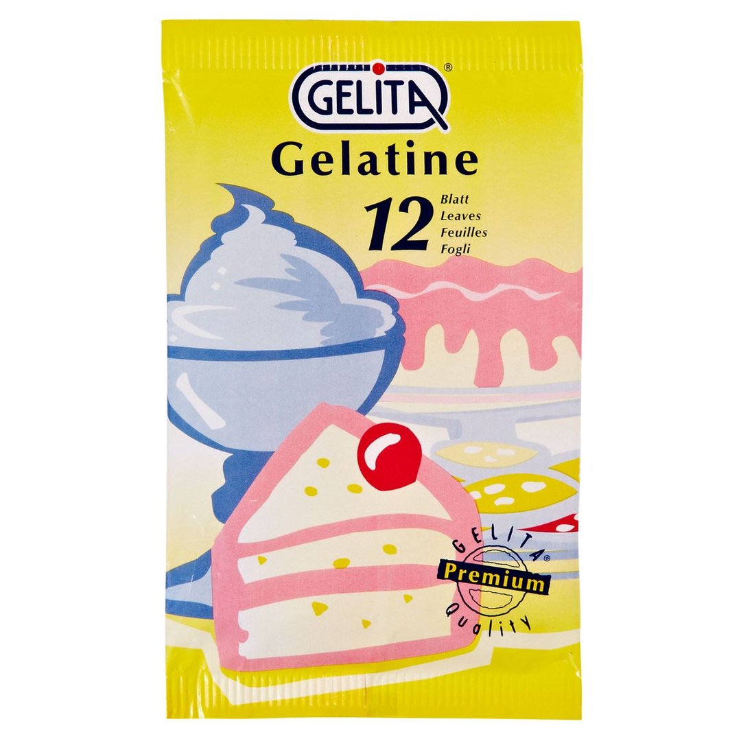Gelita - Blattgelatine 12 Stück á 1,6 g, weiß 20 g Packung