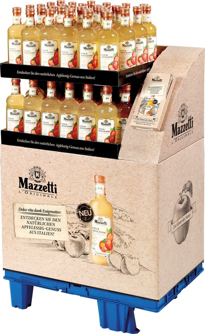 Mazzetti - Bio Apfelessig - 6 x 500 ml Packung