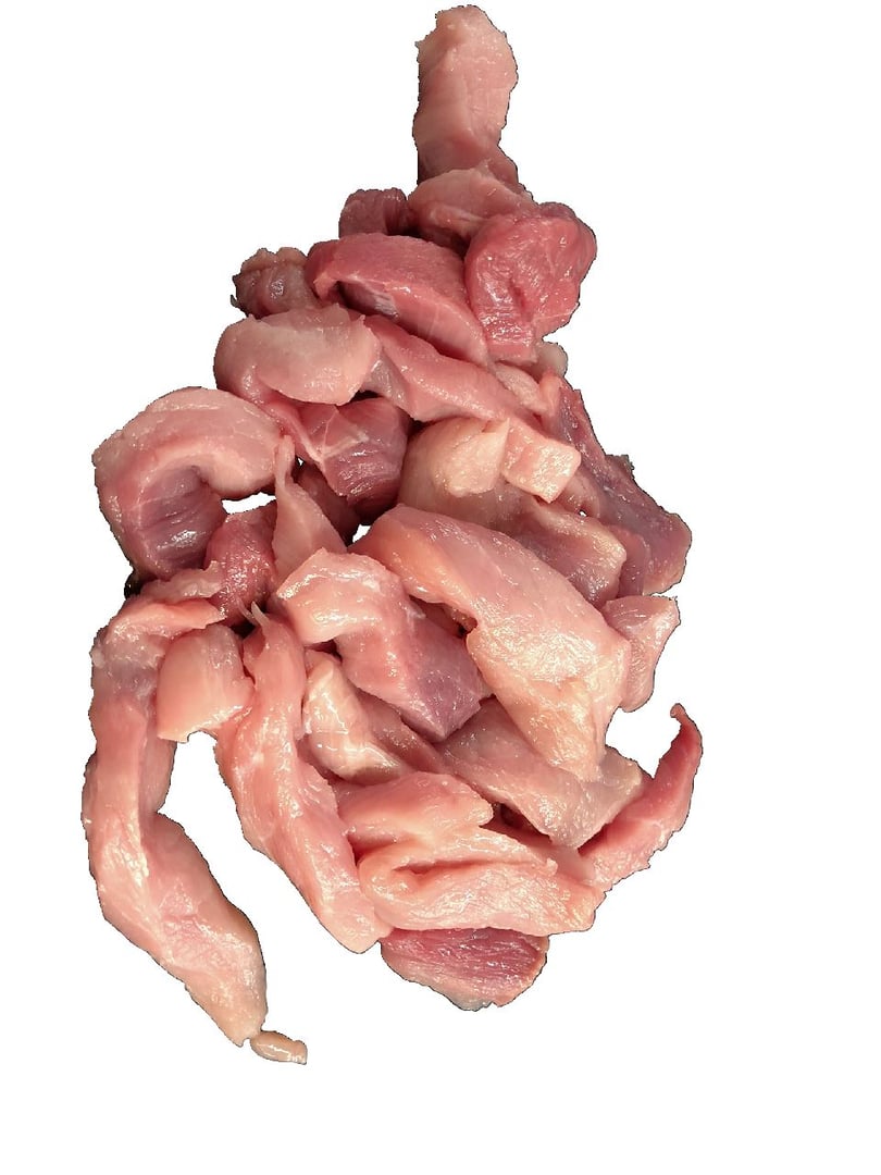 Werz Schweine Geschnetzeltes aus dem Schinken Standardgröße, vak.-verpackt, 3 x 3 kg, 9 kg auf Vorbestellung