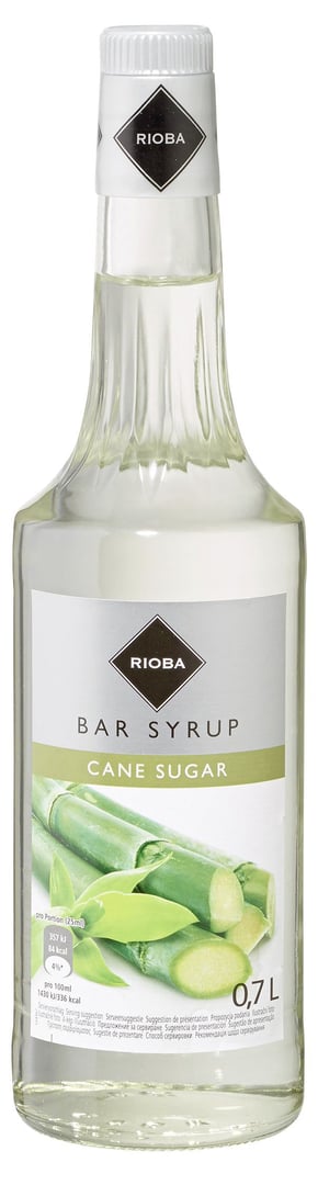 RIOBA - Rohrzucker Syrup - 6 x 0,7 l Flaschen