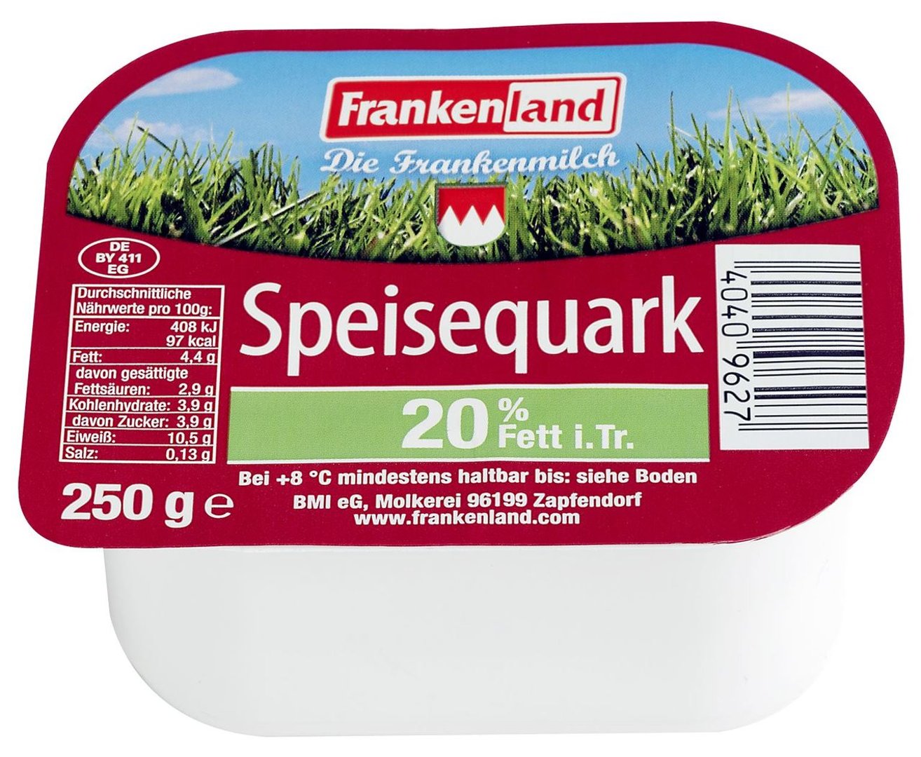 Frankenland - Speisequark 20 % Fett - 1 x 250 g Becher