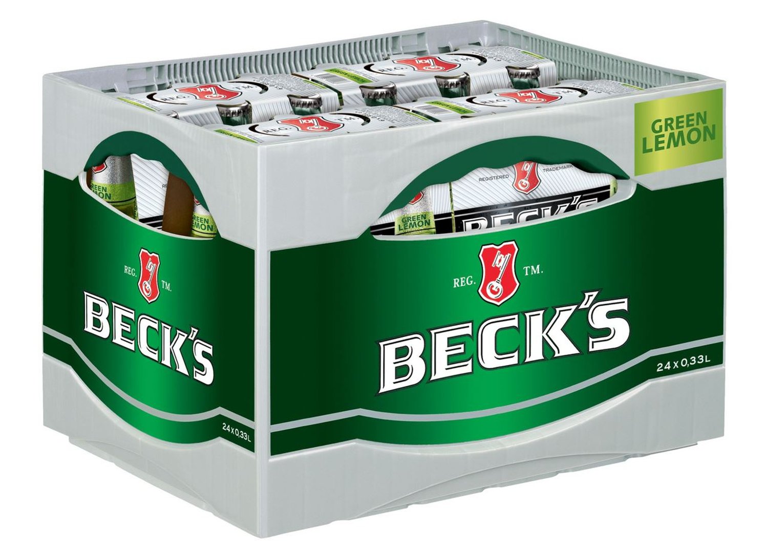 Beck's Biermischgetränk Green Lemon mit Zironengeschmack 24 x 0,33 l Flaschen