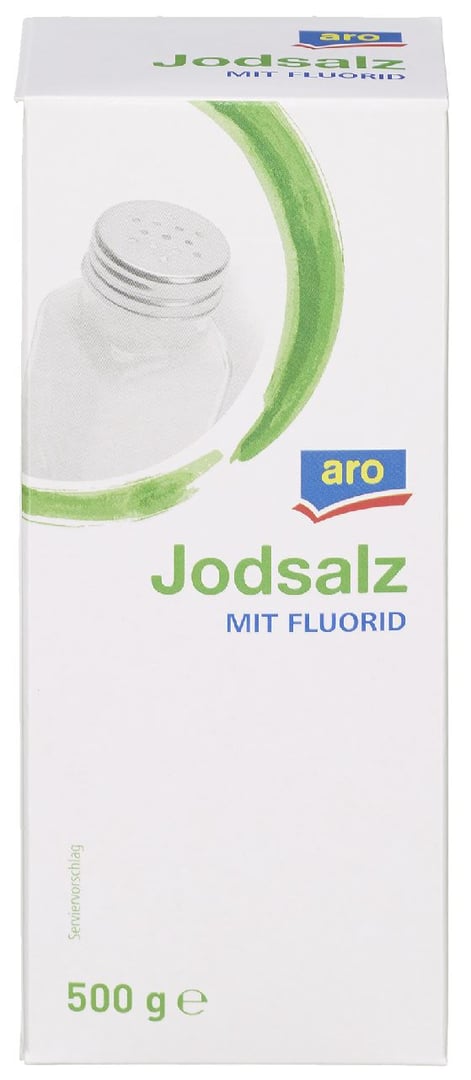 aro - Jodsalz mit Fluor, feinkörnig 500 g Packung