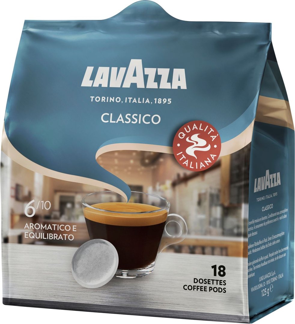 Lavazza - Cafe Crema Classico 18 Pads - 125 g Beutel