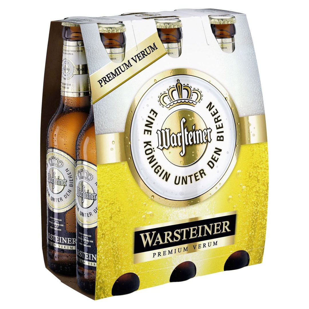 Warsteiner - Bier Premium Pilsener Glas - 0,33 l Flasche