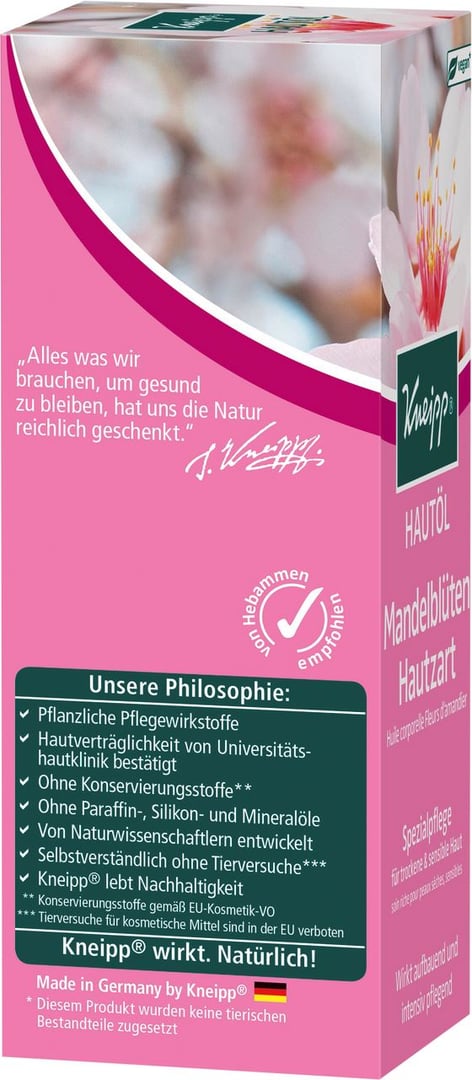 Kneipp Massageöl Mandelblüte Hautarzt - 100 ml