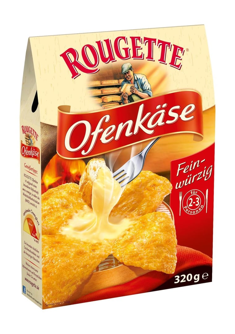Rougette - Ofenkäse Fein-Würzig 60 % Fett i. Tr. 320 g Schachtel