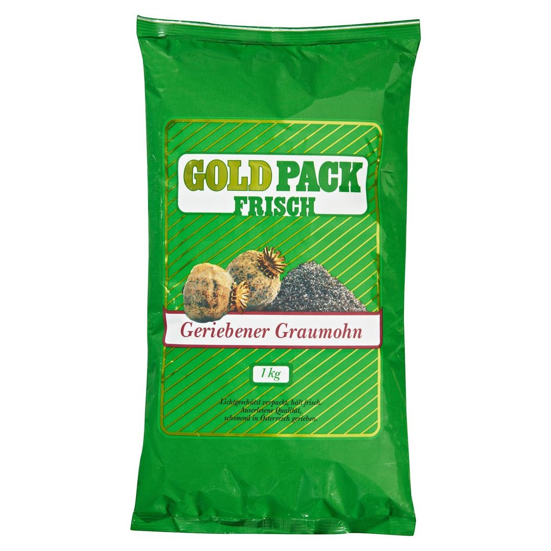 Goldpack Frisch - Graumohn gerieben 1 kg Beutel