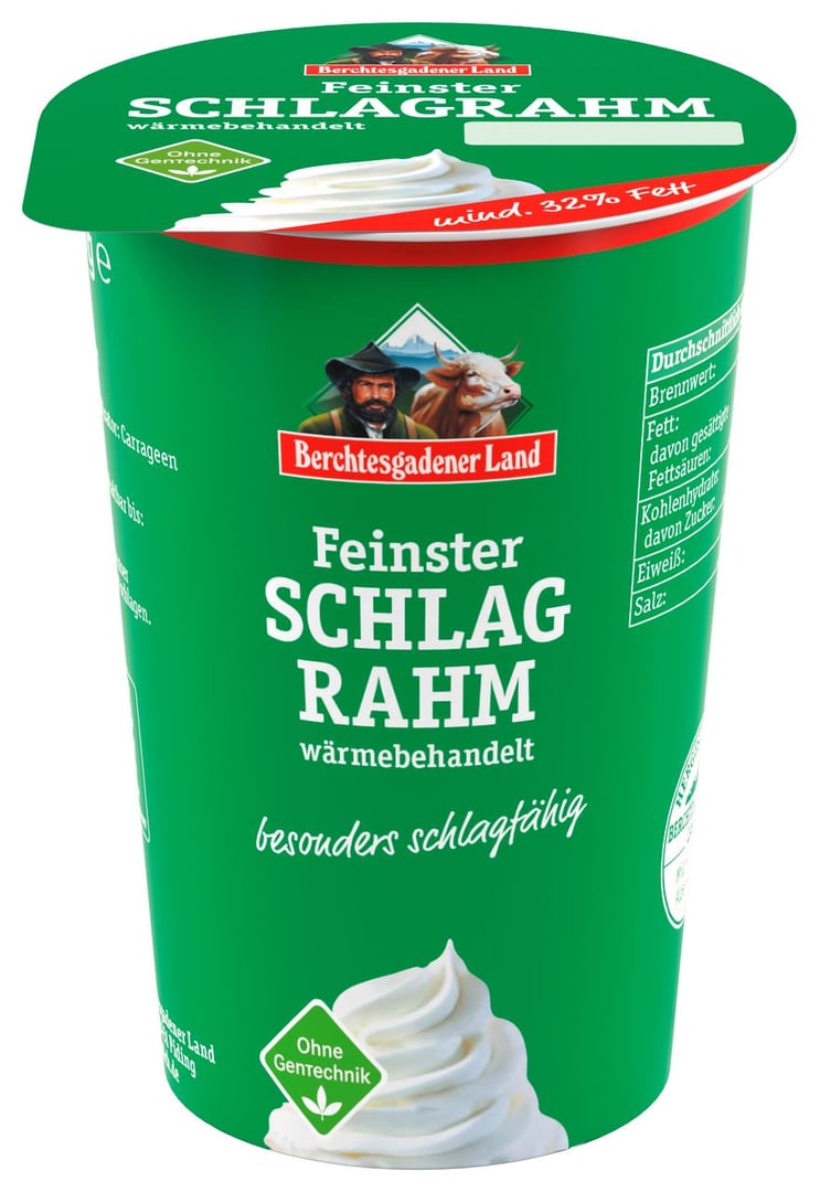 Berchtesgadener Land - Schlagrahm 32 % Fett - 200 g Becher