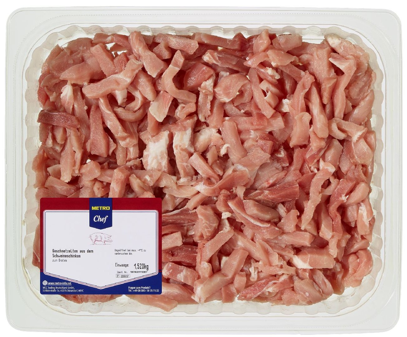 METRO Chef - QS Schweine-Geschnetzeltes aus dem Schinken gekühlt ca. 1,5 kg